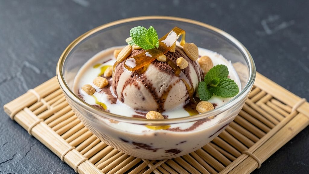 Azuki Bean Ice Cream Recipe: Velvety Red Bean Swirls With Crunchy Peanuts