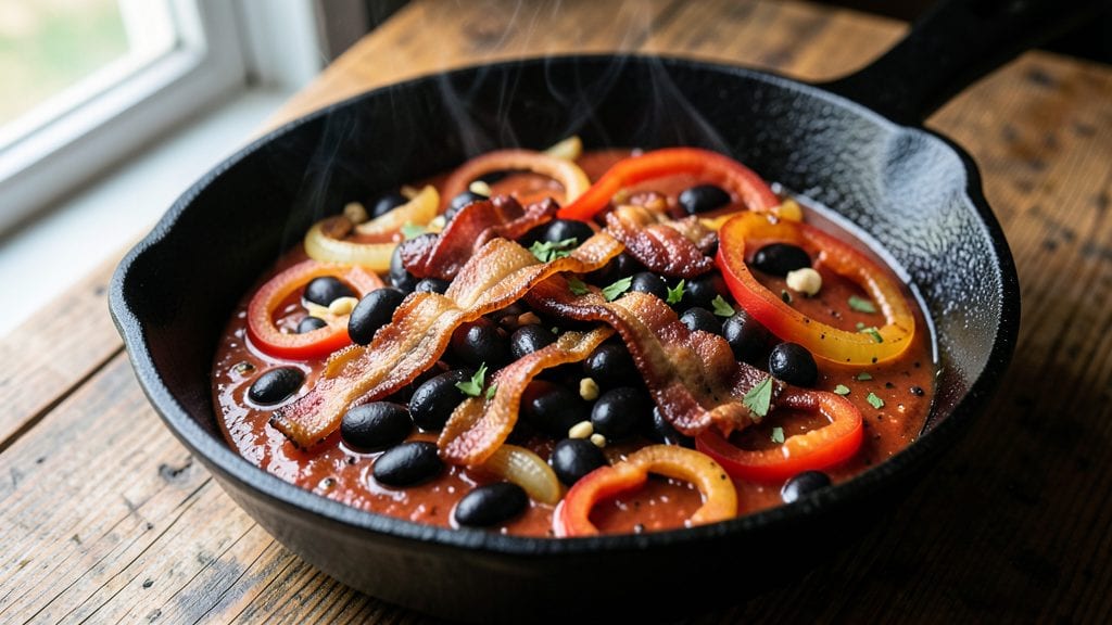 Bada Bean Bada Boom Copycat Recipe: Slow-Simmered Fermented Beans with Crispy Bacon
