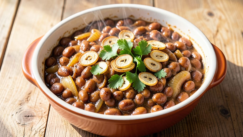 Baked Bean Recipe Using Bush's Canned Beans: Vinegar-Kissed Crunch and Caramelized Edges