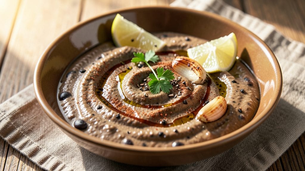 Black Bean Humus Recipe: Smoky Tahini Swirl With Crunchy Chickpeas