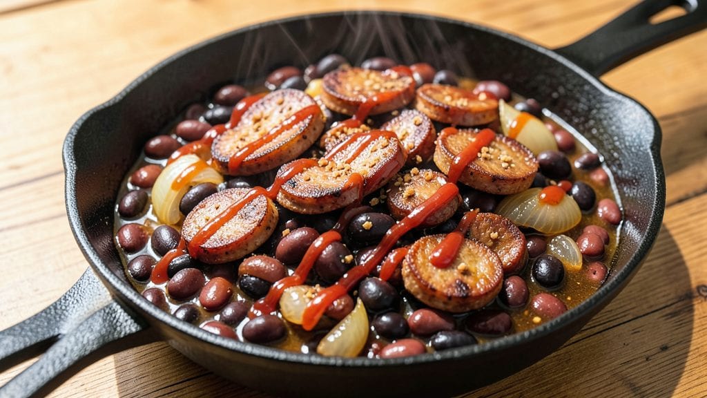 Bush's Baked Beans With Sausage Recipe: Smoky-Spiced One-Pot Crowd Pleaser