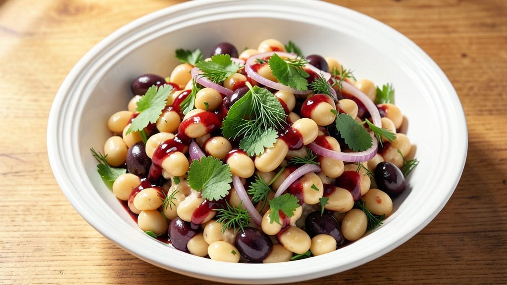 Bush's Greek Dense Bean Salad Recipe: Herb-Packed Mediterranean Heartiness