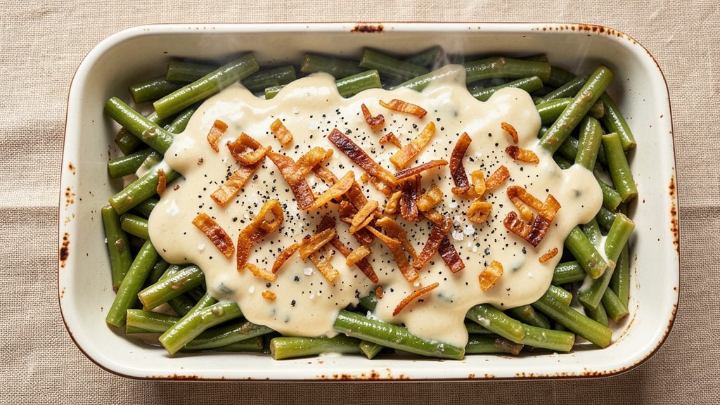 Campbell's Canned Green Beans Casserole Recipe: Crispy Top, Creamy Mushroom Dream