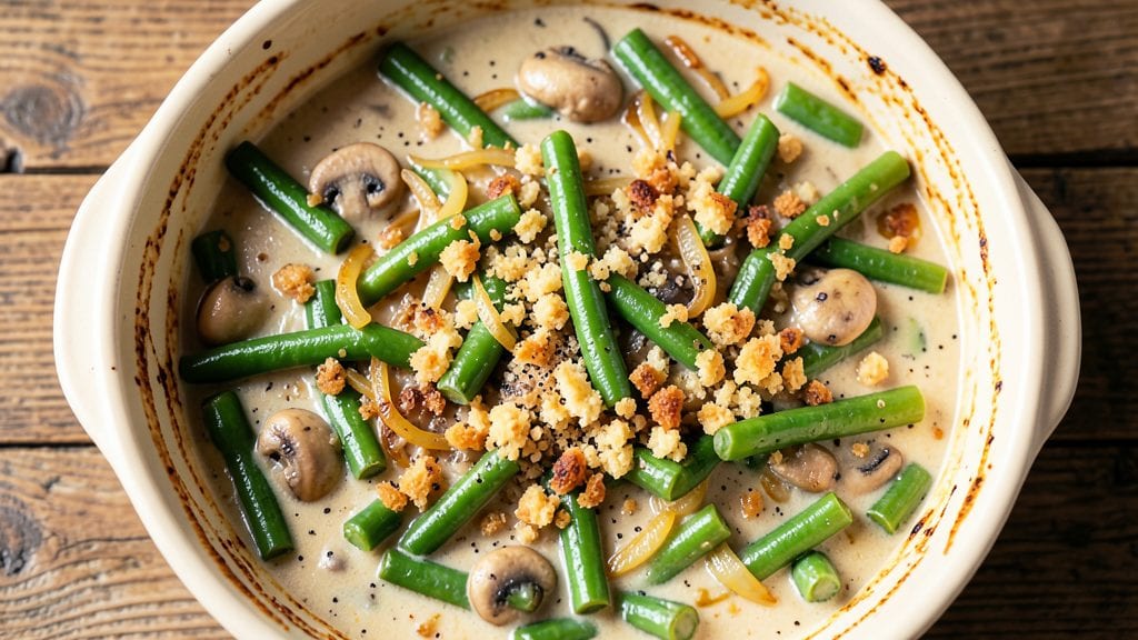 Campbell's Cream of Mushroom Soup Green Bean Casserole Recipe: 1950s-Style Crunch-Top Nostalgia