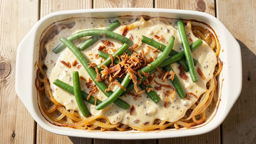 Campbell's French Onion Green Bean Casserole Recipe: Crispy Top, Melty Cheese, One-Pan Magic