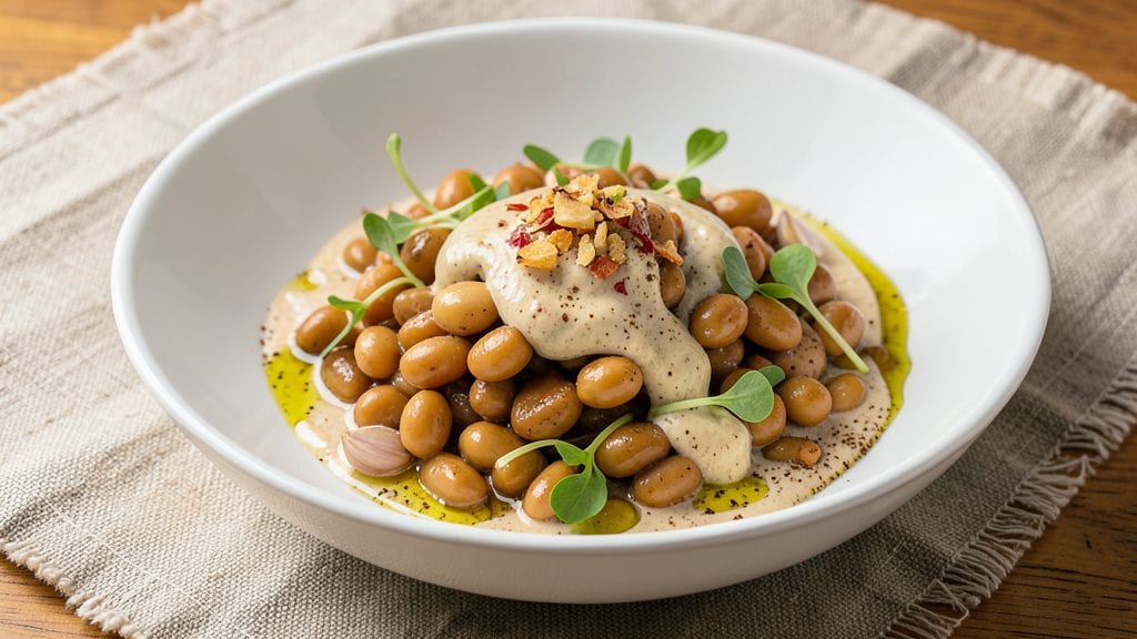 Canned Cannellini Bean Recipe: Garlicky Lemon Hummus With Crunchy Pita Topping
