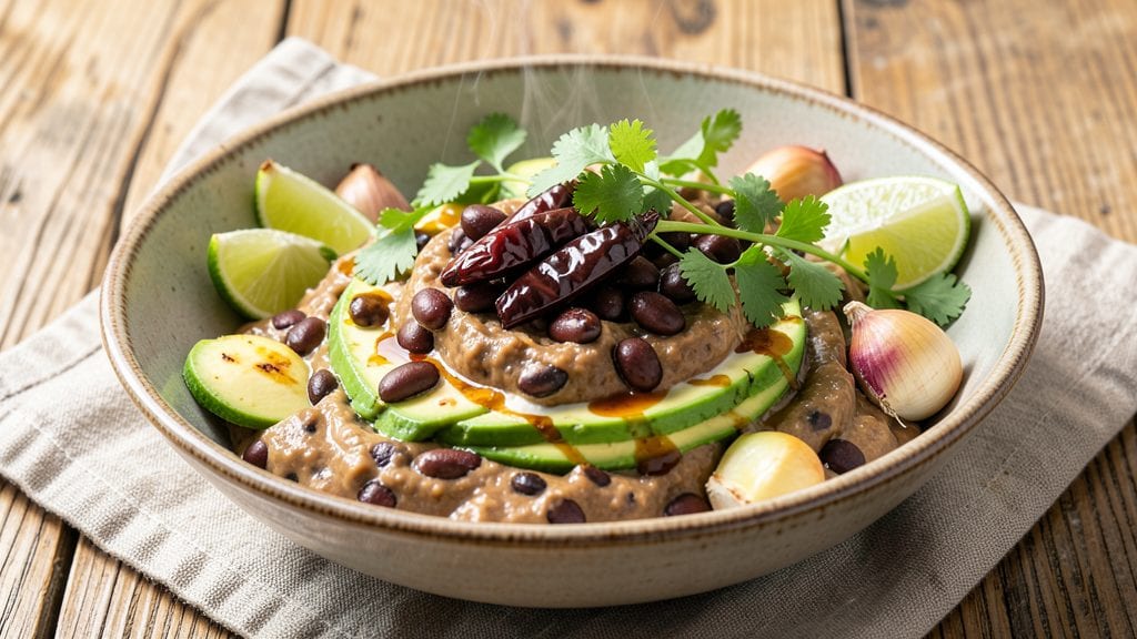 Gloria's Black Bean Dip Recipe: Smoky Chipotle Heat With Creamy Avocado Swirl