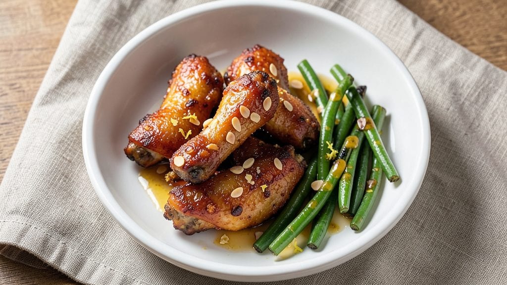 Gordon Ramsay Chicken Wings and Green Beans Recipe: Crispy Wings With Almond-Fried Beans