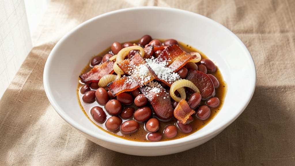Popeye's Copycat Red Beans Recipe: Smoky Andouille Swirls With Bacon Crunch